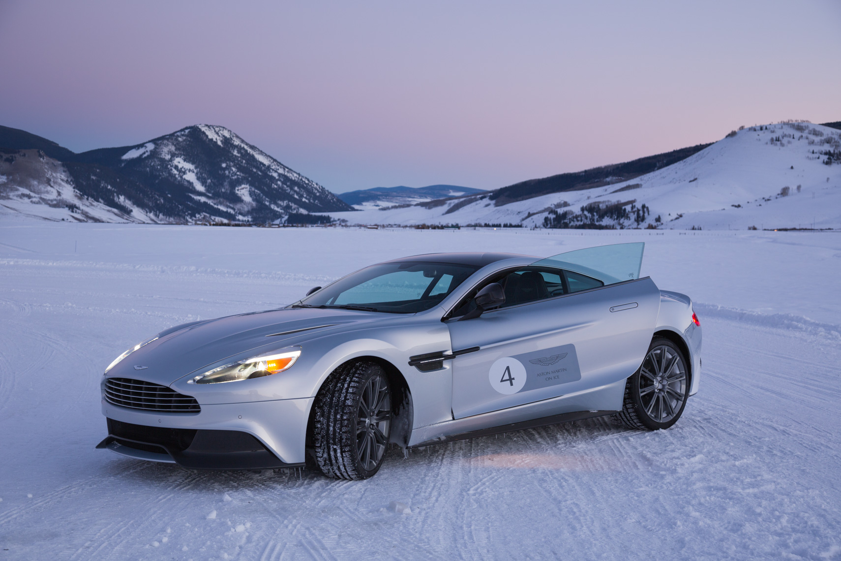 The Aston Martin On Ice Driving Experience in Crested Butte, Colorado.